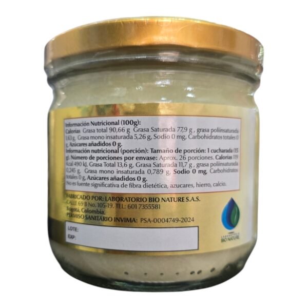 Aceite de Coco Organico 400ml - Bionature