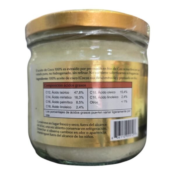 Aceite de Coco Organico 400ml - Bionature