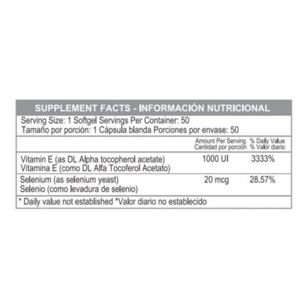 Photoroom-20250922_195401_3 Vitamina E 1000 Iu Selenio X100 Cap - Healthy America